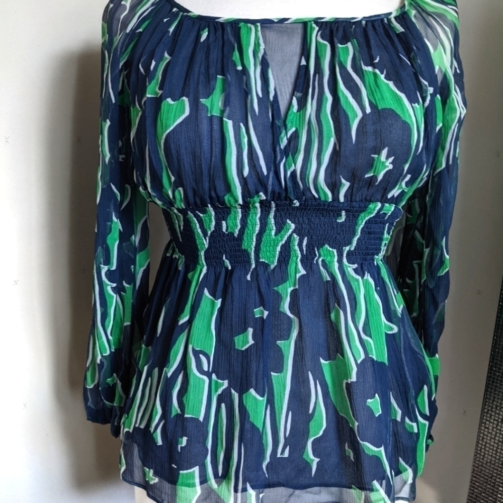 Bcbg Maxazria 100% Silk Babydoll Blouse xs